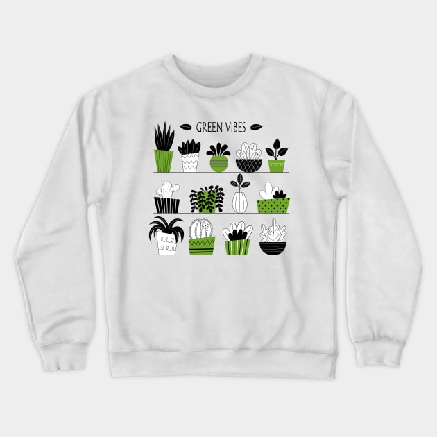Green vibes Crewneck Sweatshirt by Smoky Lemon